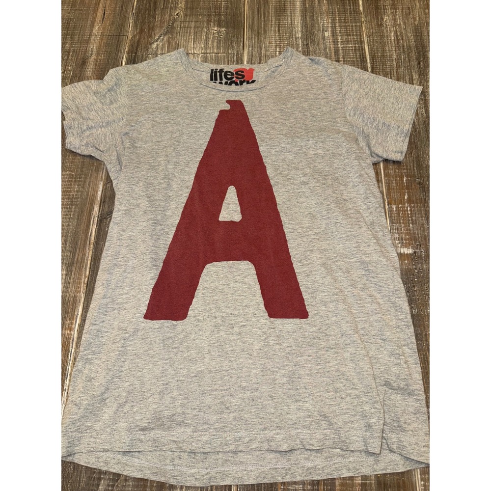 Free City Lifes Work Artists Wanted Graphic T-Shirt Gray Size L